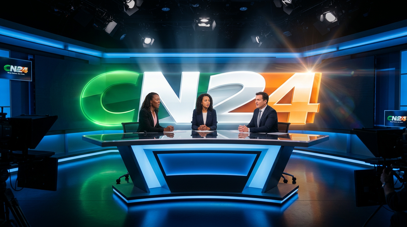 CN24 broadcast studio